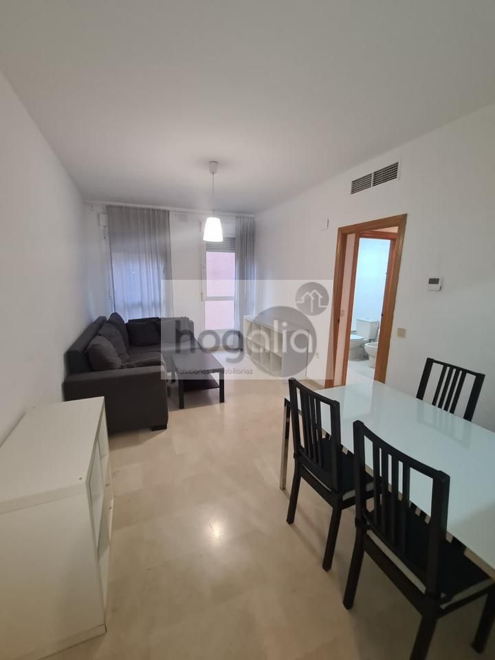 Sala d'estar de Pis de lloguer en  Sevilla Capital amb Aire condicionat, Jardí privat i Piscina