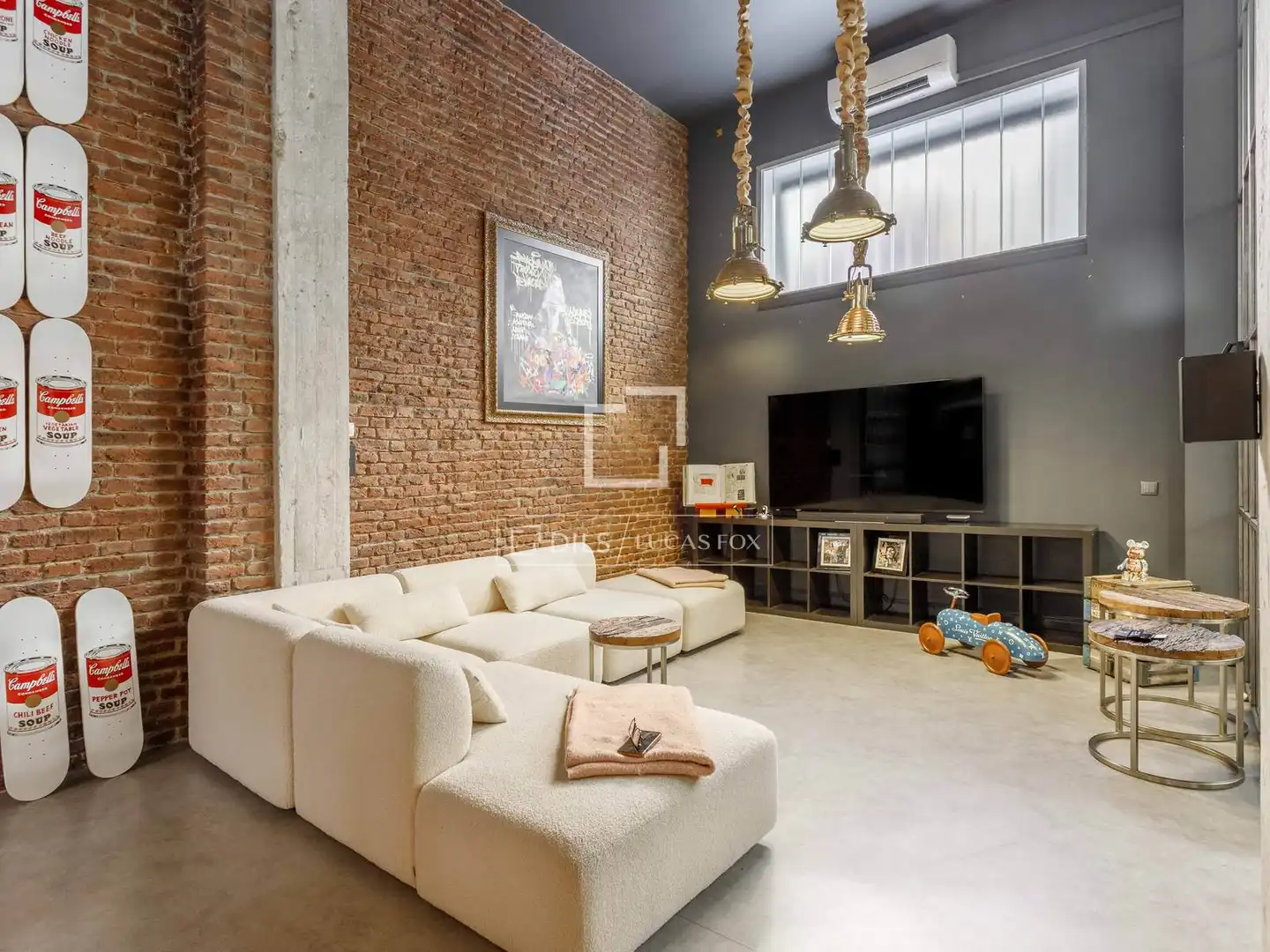 Living room of Lofts for rent in Madrid  with Air Conditioner, Heating and Terrace
