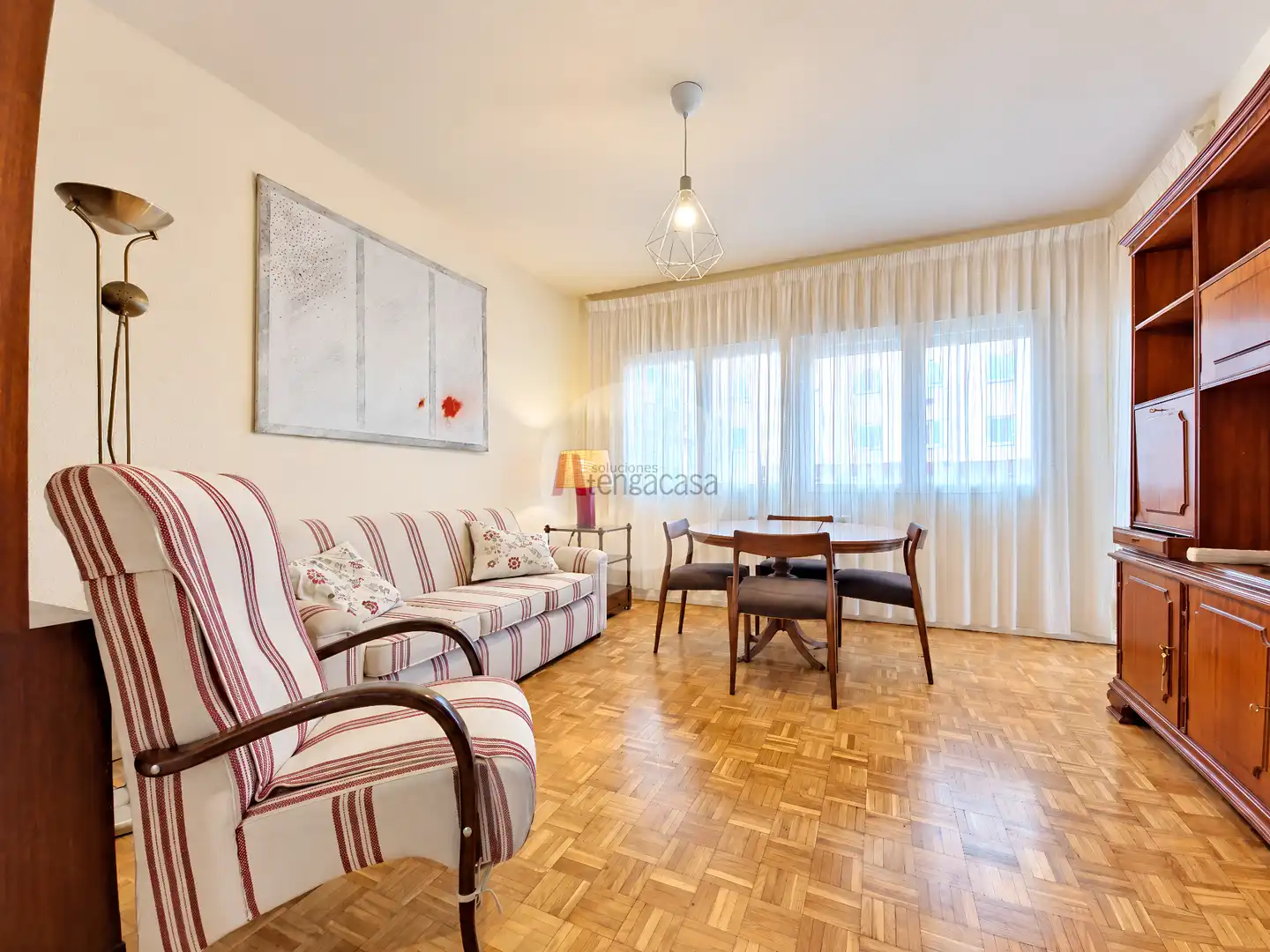 Wohnzimmer von Wohnung zur Miete in Barrio de Salamanca