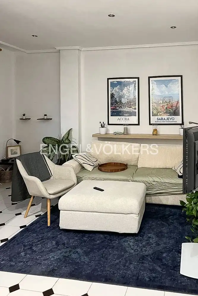 Wohnzimmer von Wohnung zur Miete in Valencia mit Klimaanlage, Heizung und Möbliert