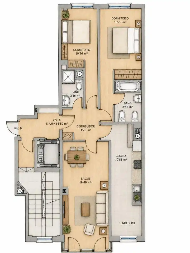 Flat for sale in A Coruña Capital   with Heating and Storage room