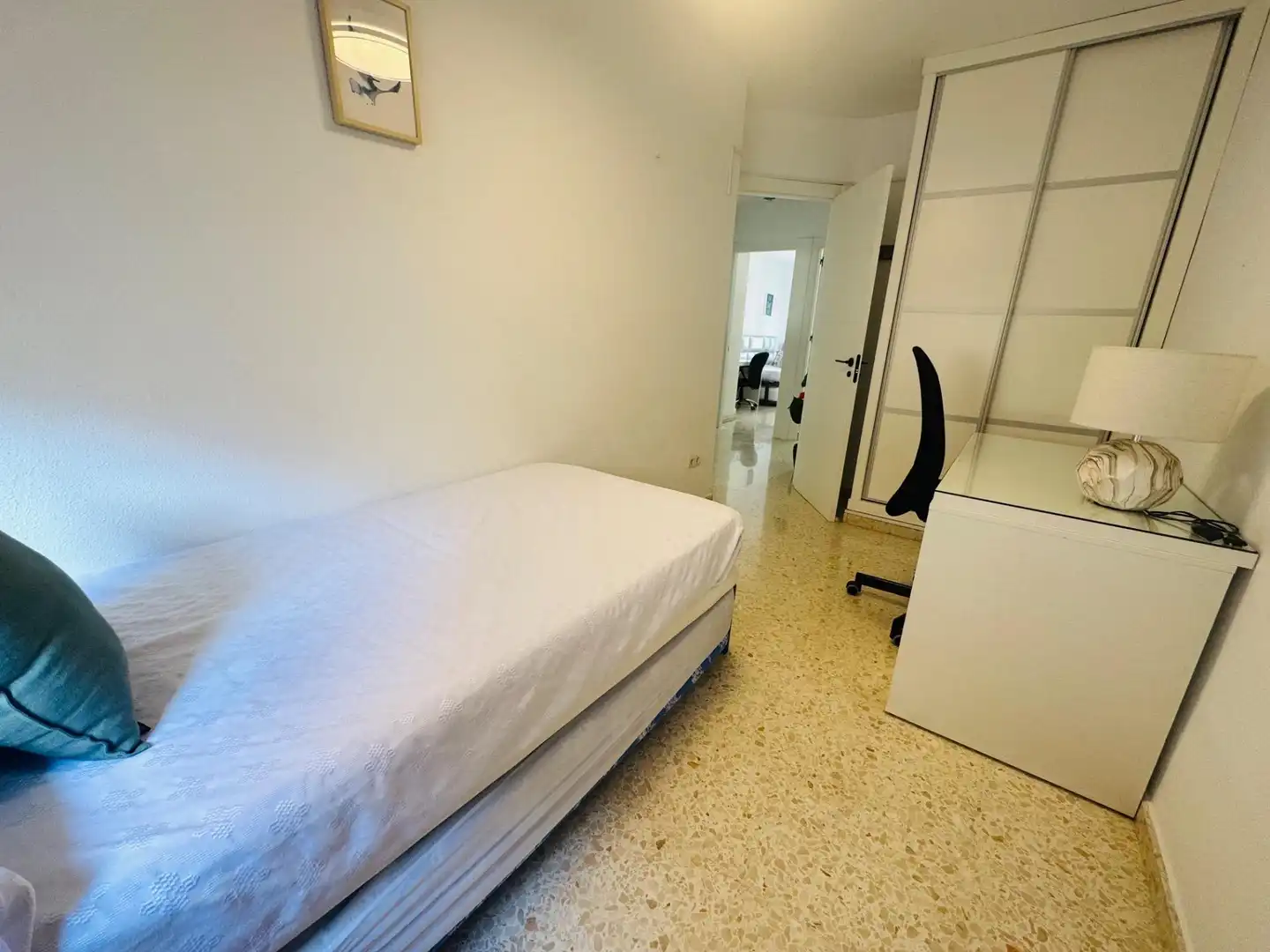 Schlafzimmer von Wohnung zur Miete in Málaga mit Klimaanlage und Möbliert