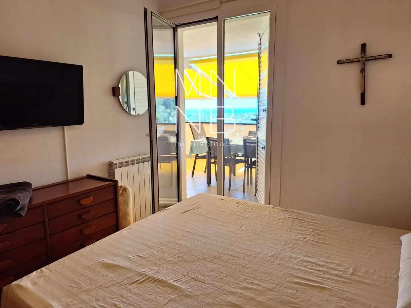 Schlafzimmer von Wohnung zur Miete in Sant Vicenç de Montalt mit Klimaanlage, Heizung und Terrasse