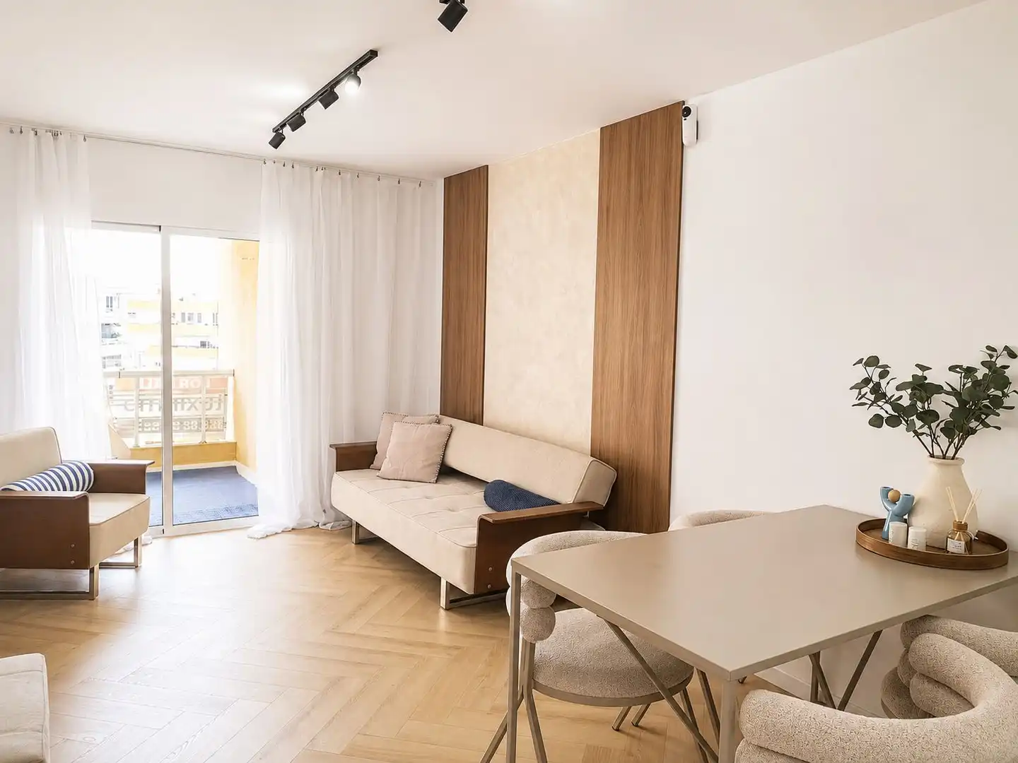 Sala d'estar de Apartament en venda en Calpe / Calp amb Aire condicionat, Calefacció i Terrassa