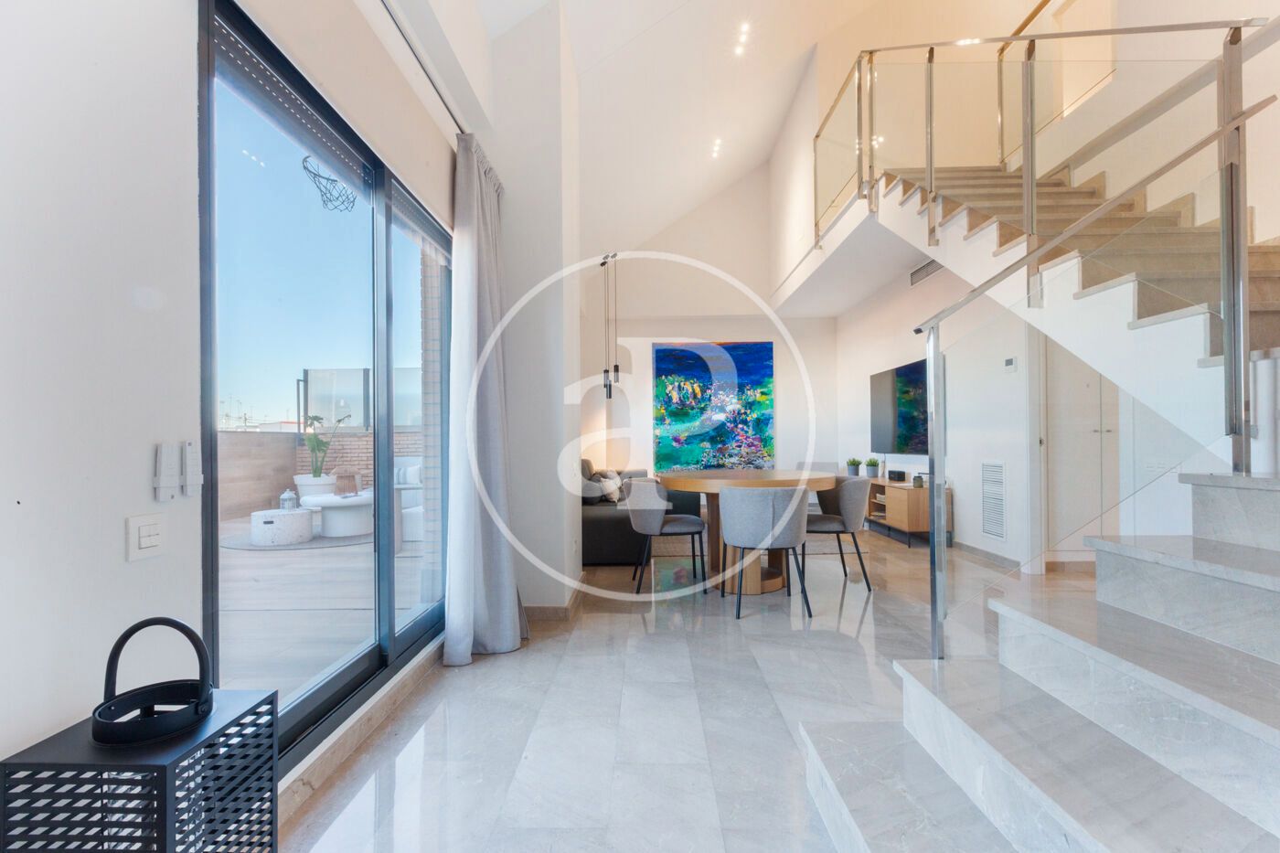 Living room of Attic for sale in  Valencia Capital  with Air Conditioner, Heating and Terrace