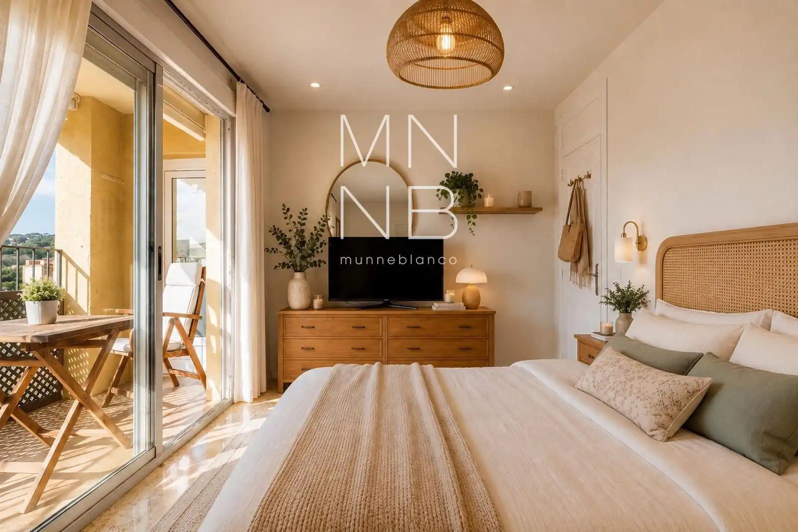 Bedroom of Flat for sale in Sant Andreu de Llavaneres  with Heating, Terrace and Furnished