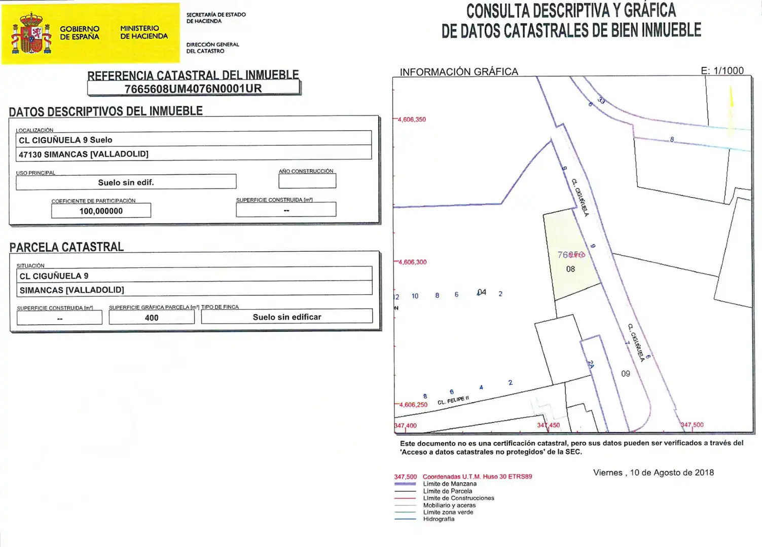 Terreny residencial en venda a Calle Ciguñuela 9, imagen 5