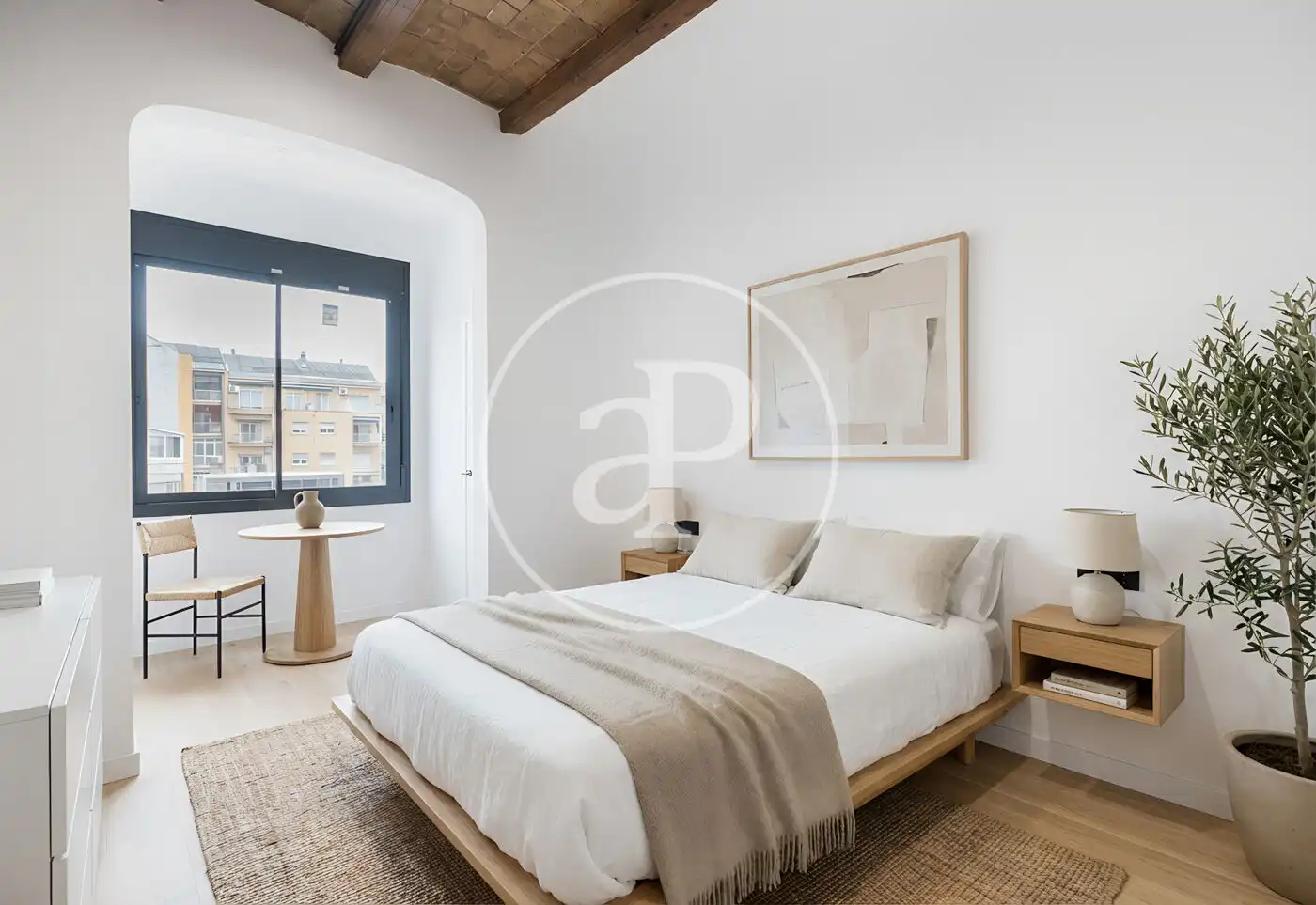 Schlafzimmer von Wohnung zum Verkauf in Barcelona mit Klimaanlage und Heizung