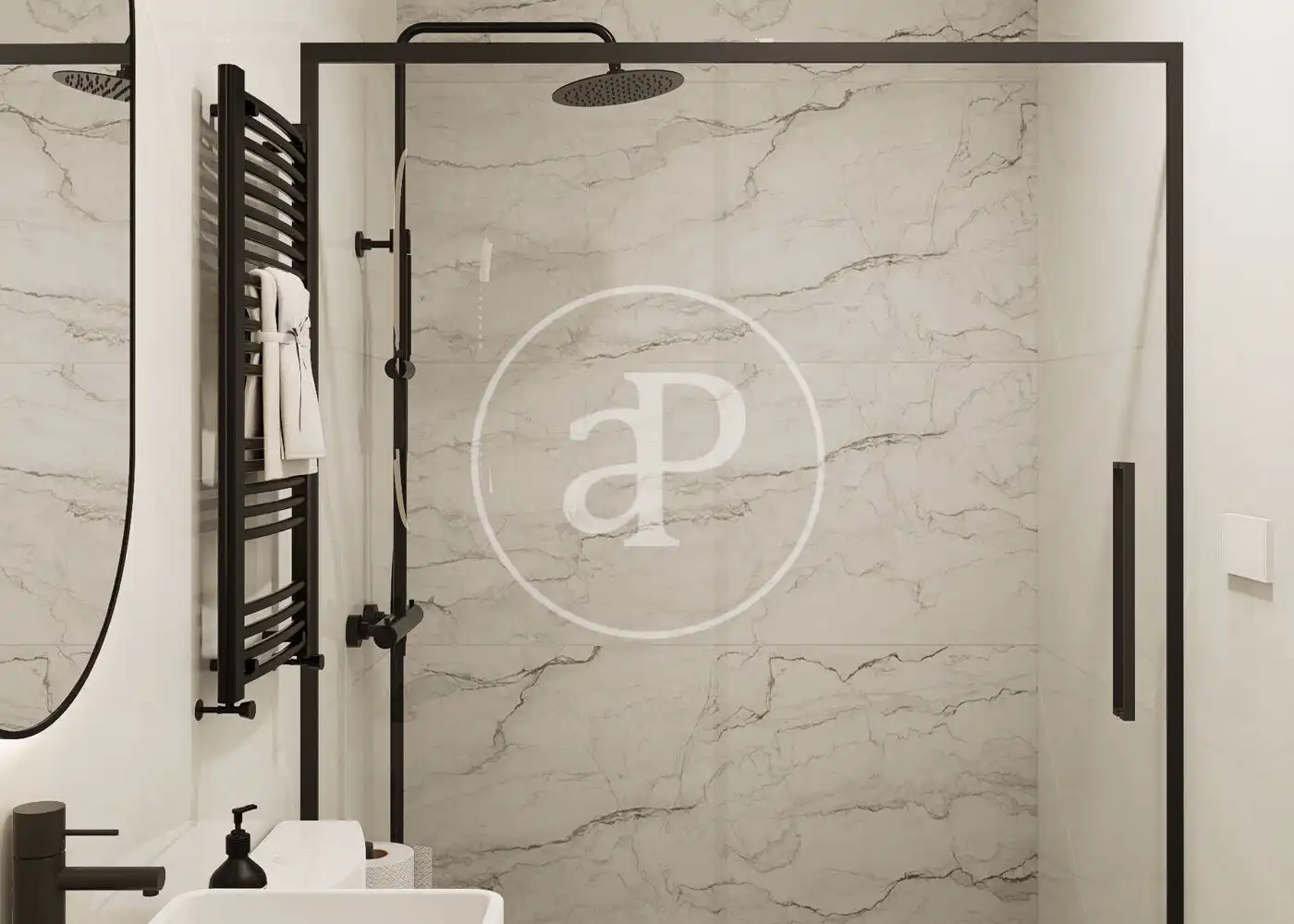 Bathroom of Flat for sale in Madrid  with Air Conditioner, Heating and Furnished