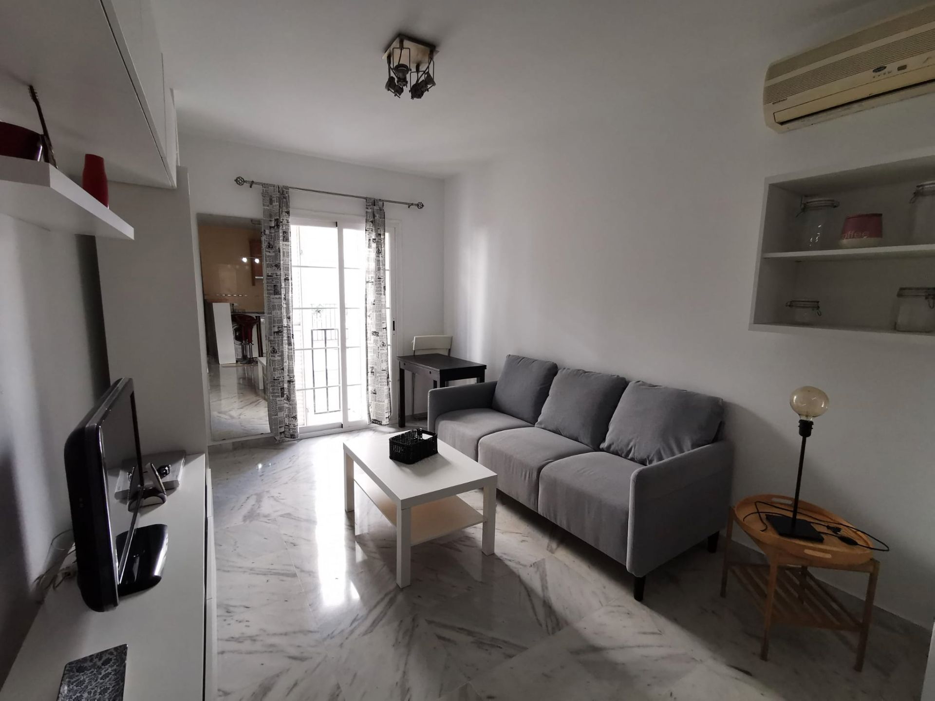 Living room of Flat for rent in Málaga Capital  with Air Conditioner, Heating and Furnished