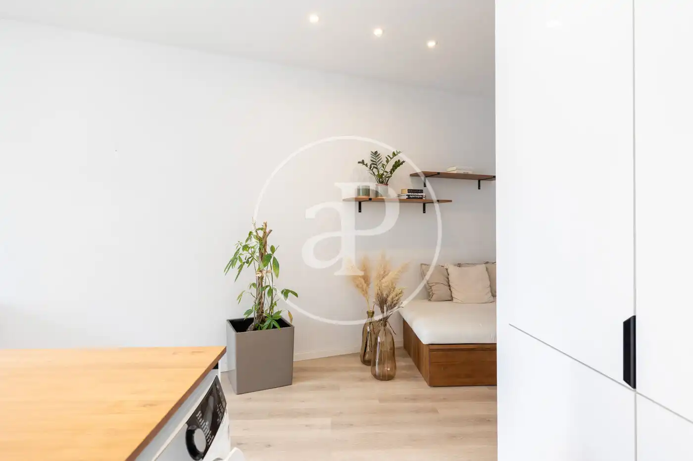 Wohnzimmer von Wohnung zum Verkauf in Barcelona mit Klimaanlage, Heizung und Terrasse