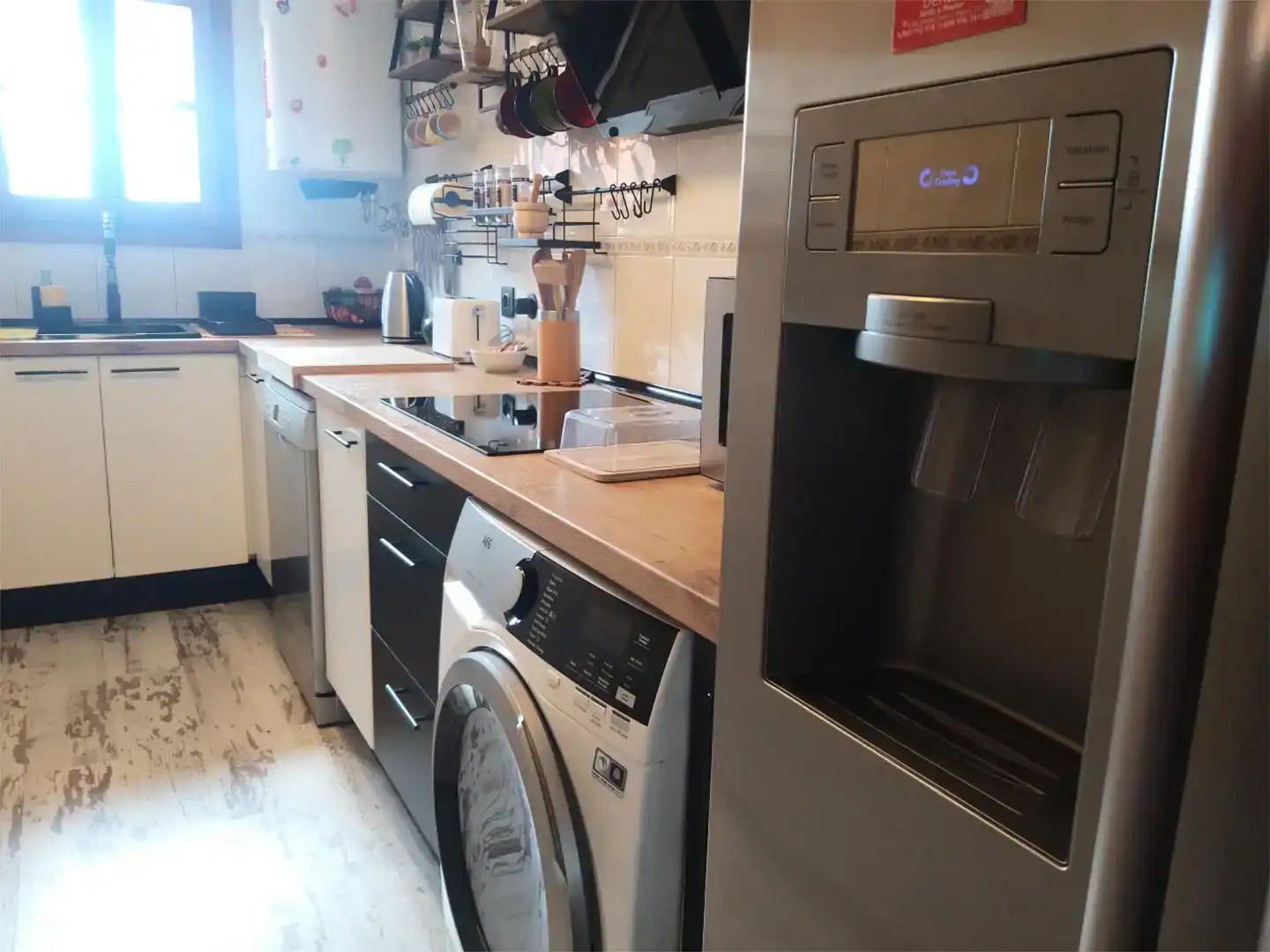 Cuina de Apartament de lloguer en Alboraya amb Aire condicionat, Parquet i Moblat