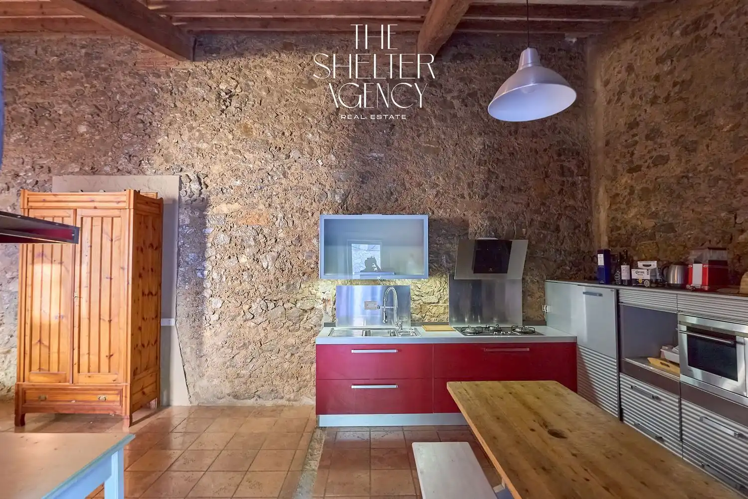 Cocina de Finca rústica en venta en Sant Pere de Ribes con Aire acondicionado, Jardín privado y Piscina comunitaria