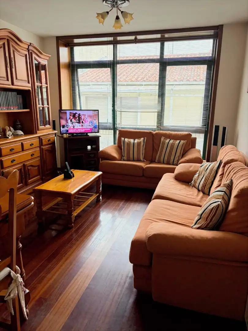 Living room of Flat for rent in Cangas   with Furnished and Balcony