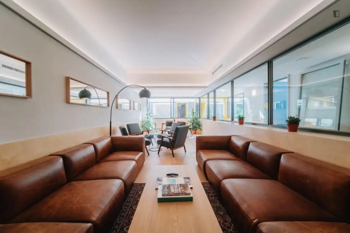 Living room of Apartments for share in Madrid  with Heating, Furnished and Oven