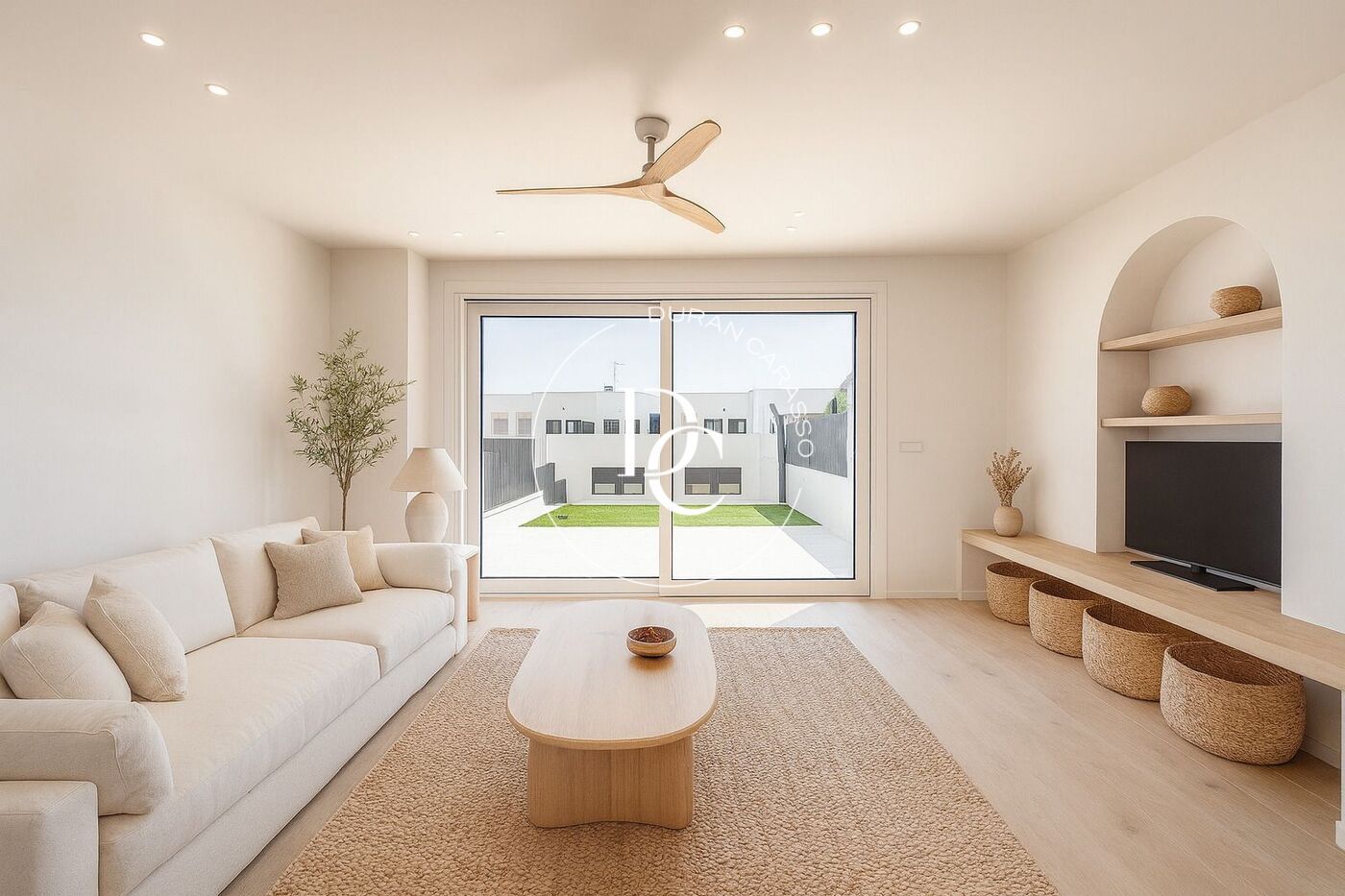 Sala d'estar de Casa o xalet en venda en Sitges amb Aire condicionat, Calefacció i Jardí privat