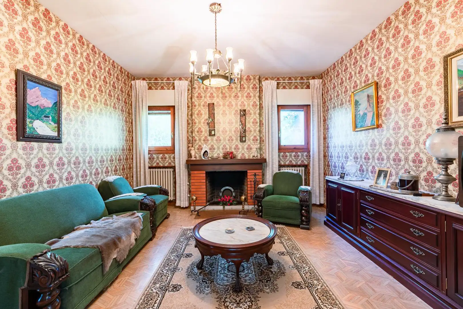 Wohnzimmer von Country house zum Verkauf in Sabiñánigo mit Heizung, Privatgarten und Terrasse