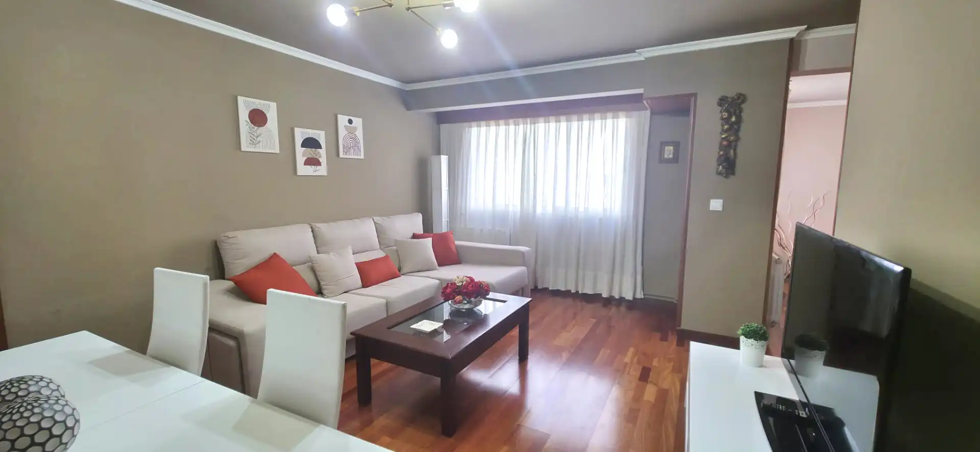 Living room of Attic for rent in Ferrol  with Air Conditioner, Heating and Furnished