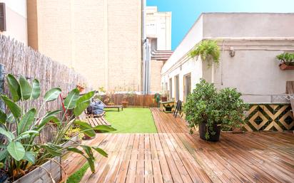 Terrace of Flat for sale in  Barcelona Capital  with Private garden, Parquet flooring and Terrace