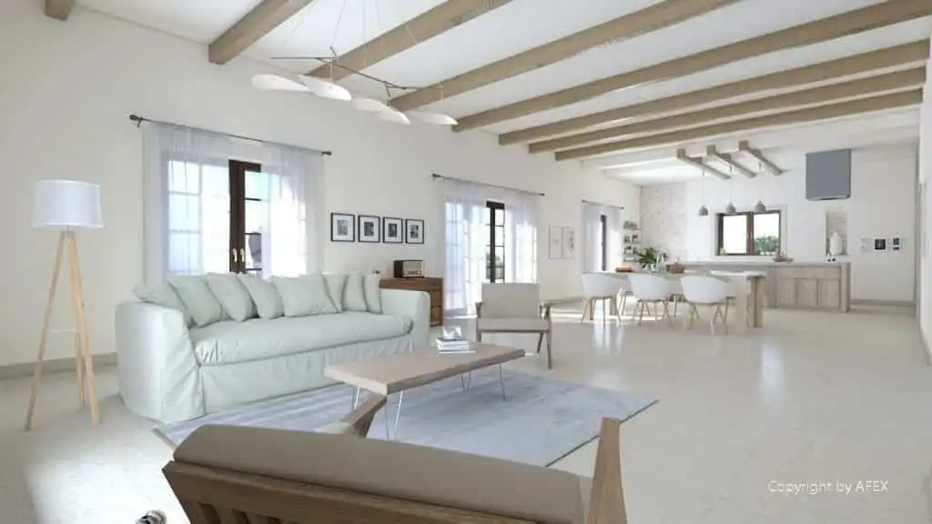 Living room of Country homes for sale in Felanitx  with Air Conditioner, Heating and Storage room