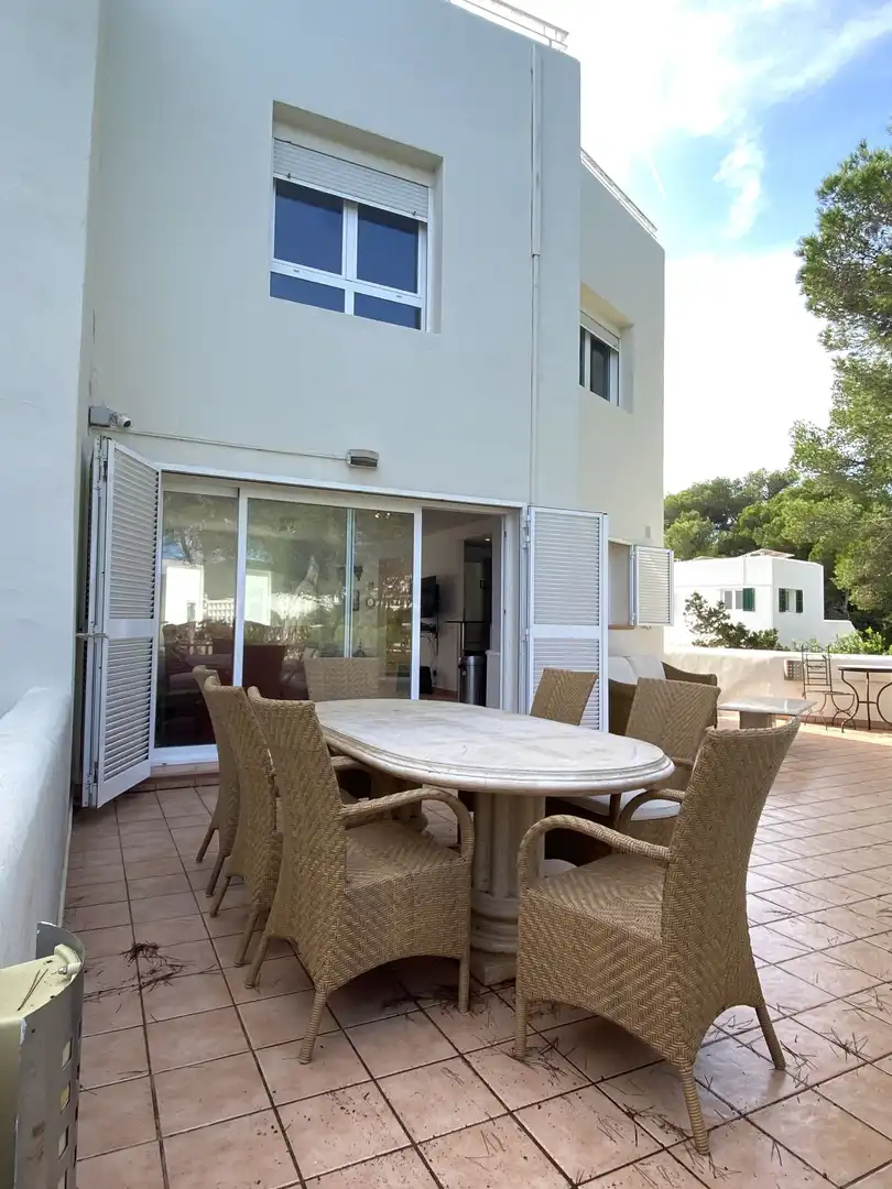 Terraza de Casa adosada en venta en Santa Eulària des Riu con Aire acondicionado, Calefacción y Jardín privado