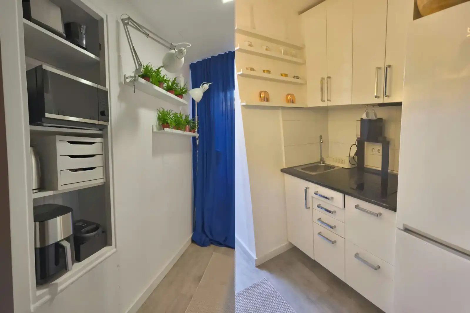 Cuina de Pis de lloguer en Barcelona amb Parquet, Moblat i Rentadora