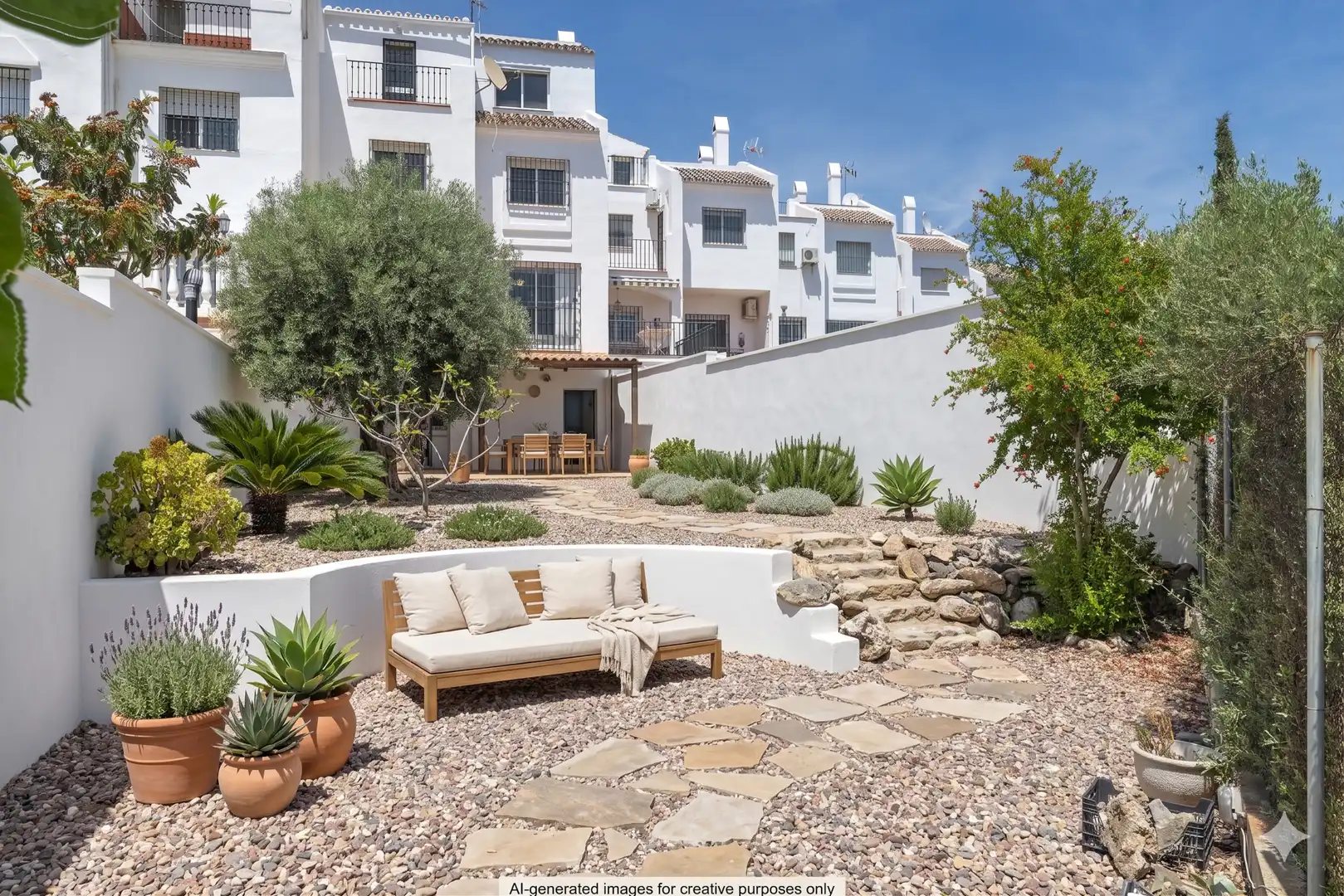 Jardín de Casa adosada en venta en Mijas con Aire acondicionado, Jardín privado y Terraza