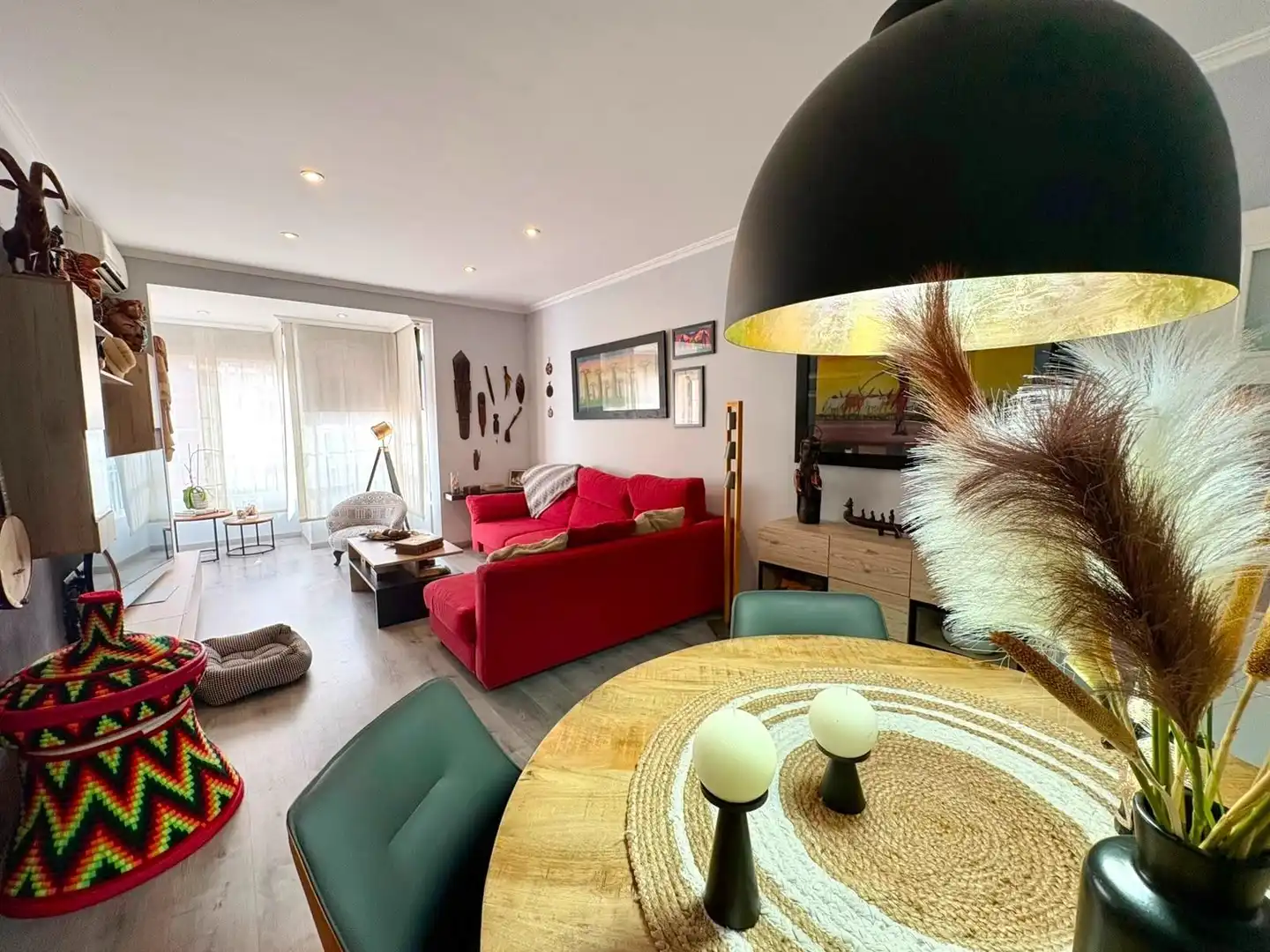 Sala de estar de Piso en venta en Barcelona con Aire acondicionado, Parquet y Balcón