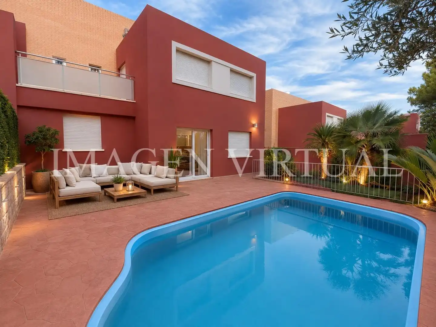 Piscina de Casa adosada en venta en Chiva con Jardín privado, Terraza y Piscina