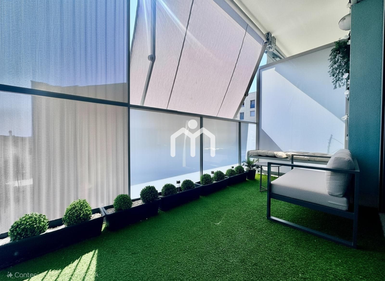 Terrace of Flat for sale in Badalona  with Air Conditioner, Heating and Parquet flooring