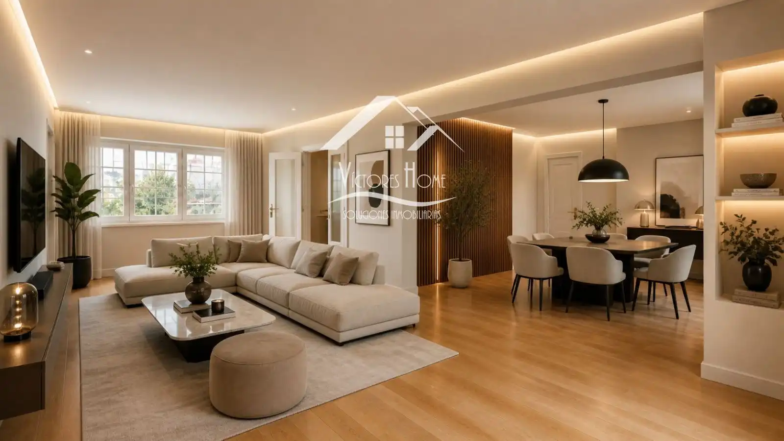 Sala de estar de Casa adosada en venta en San Agustín del Guadalix con Aire acondicionado, Calefacción y Parquet