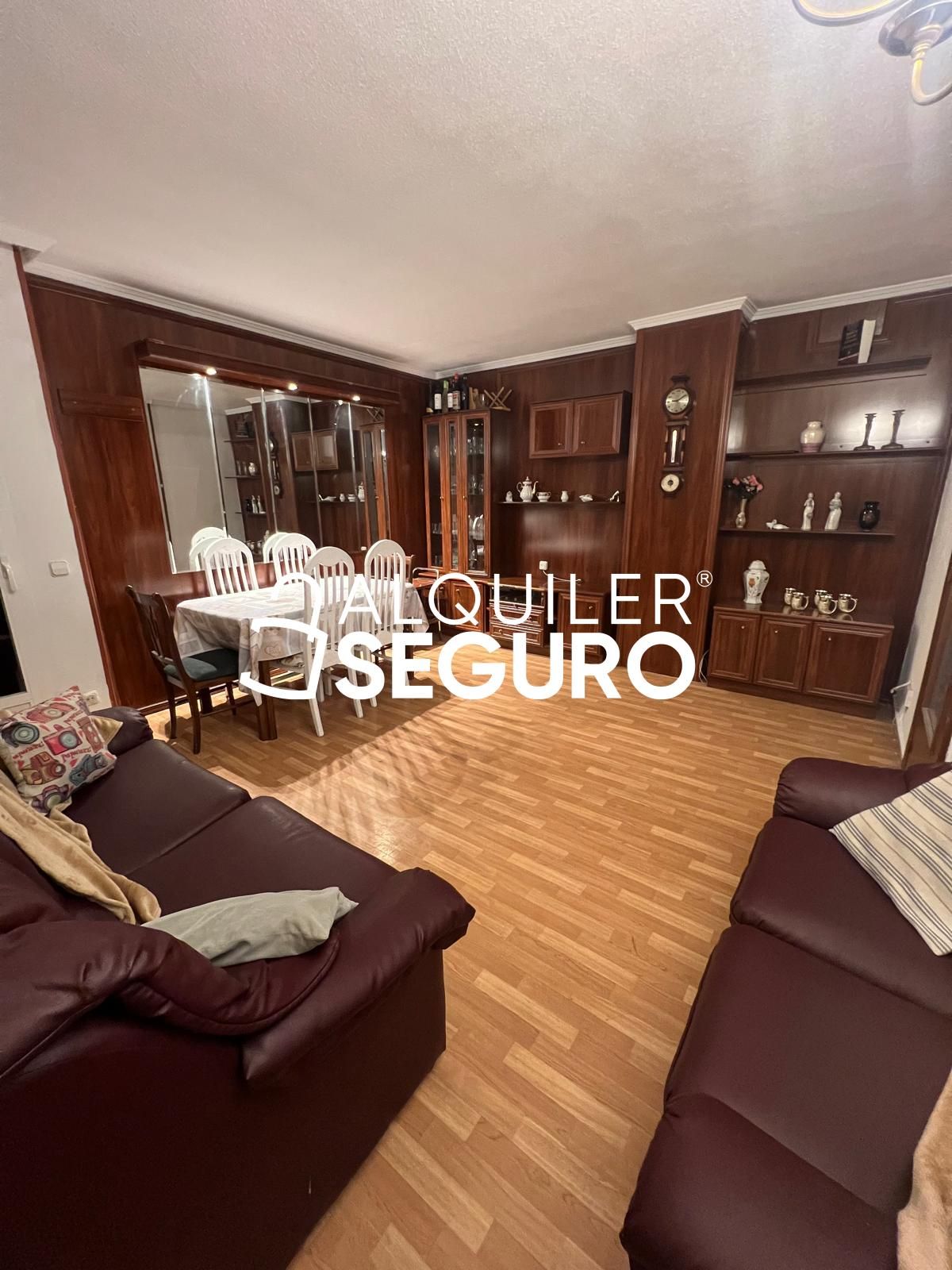 Sala d'estar de Pis de lloguer en  Madrid Capital amb Calefacció, Terrassa i Moblat