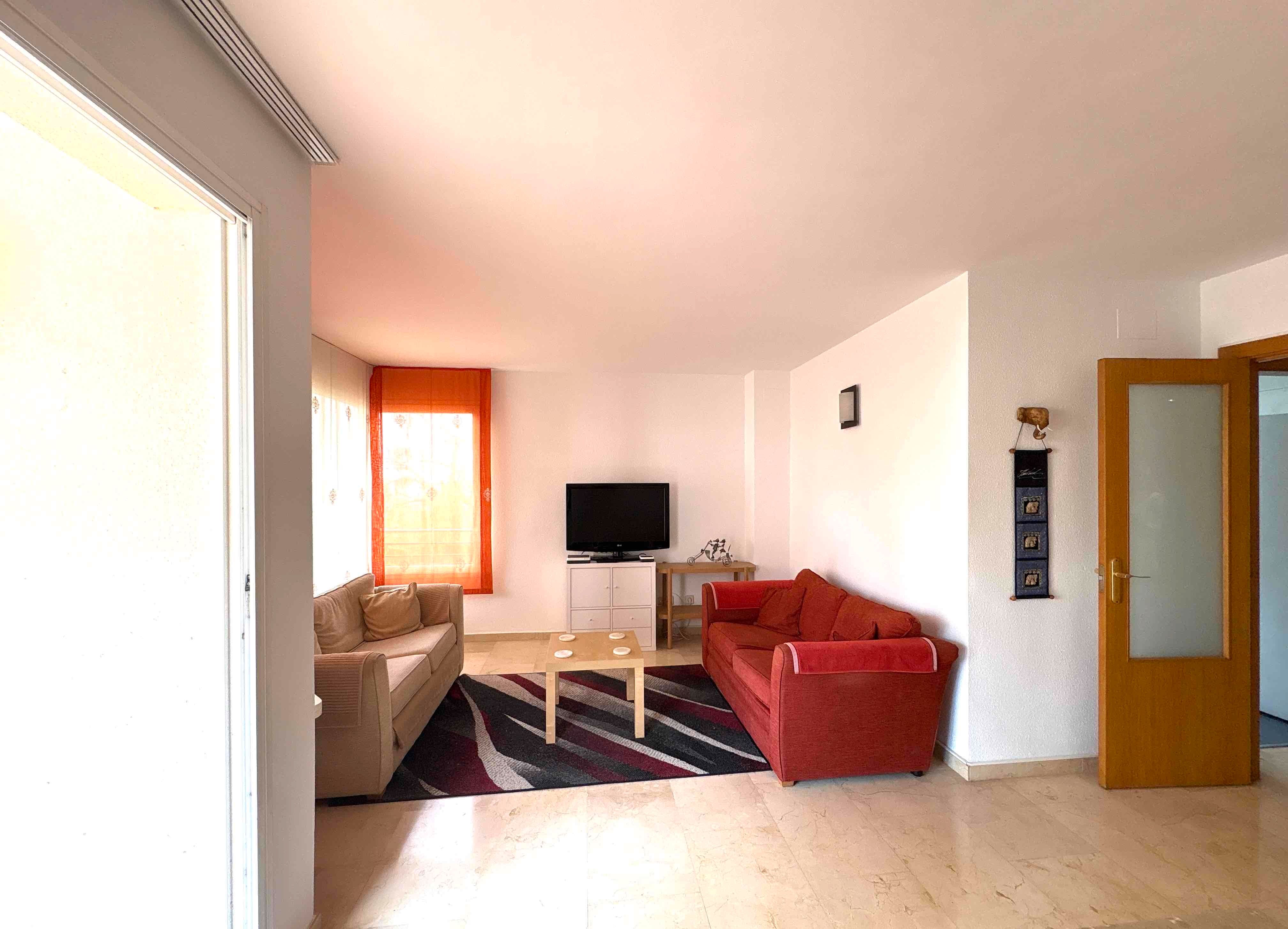 Sala d'estar de Apartament en venda en  Palma de Mallorca amb Jardí privat i Piscina comunitària