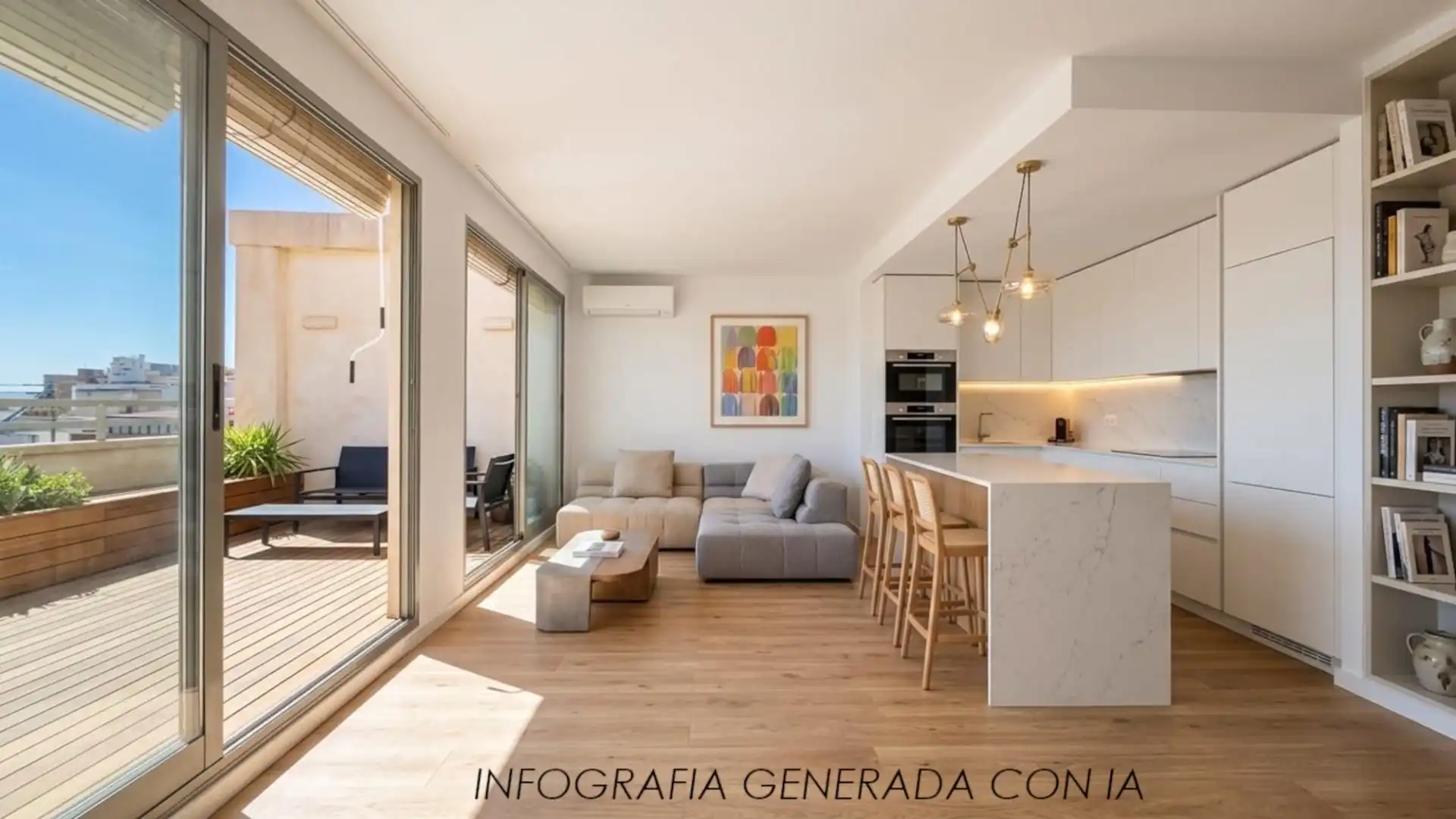 Sala d'estar de Àtic en venda en Alicante / Alacant amb Terrassa