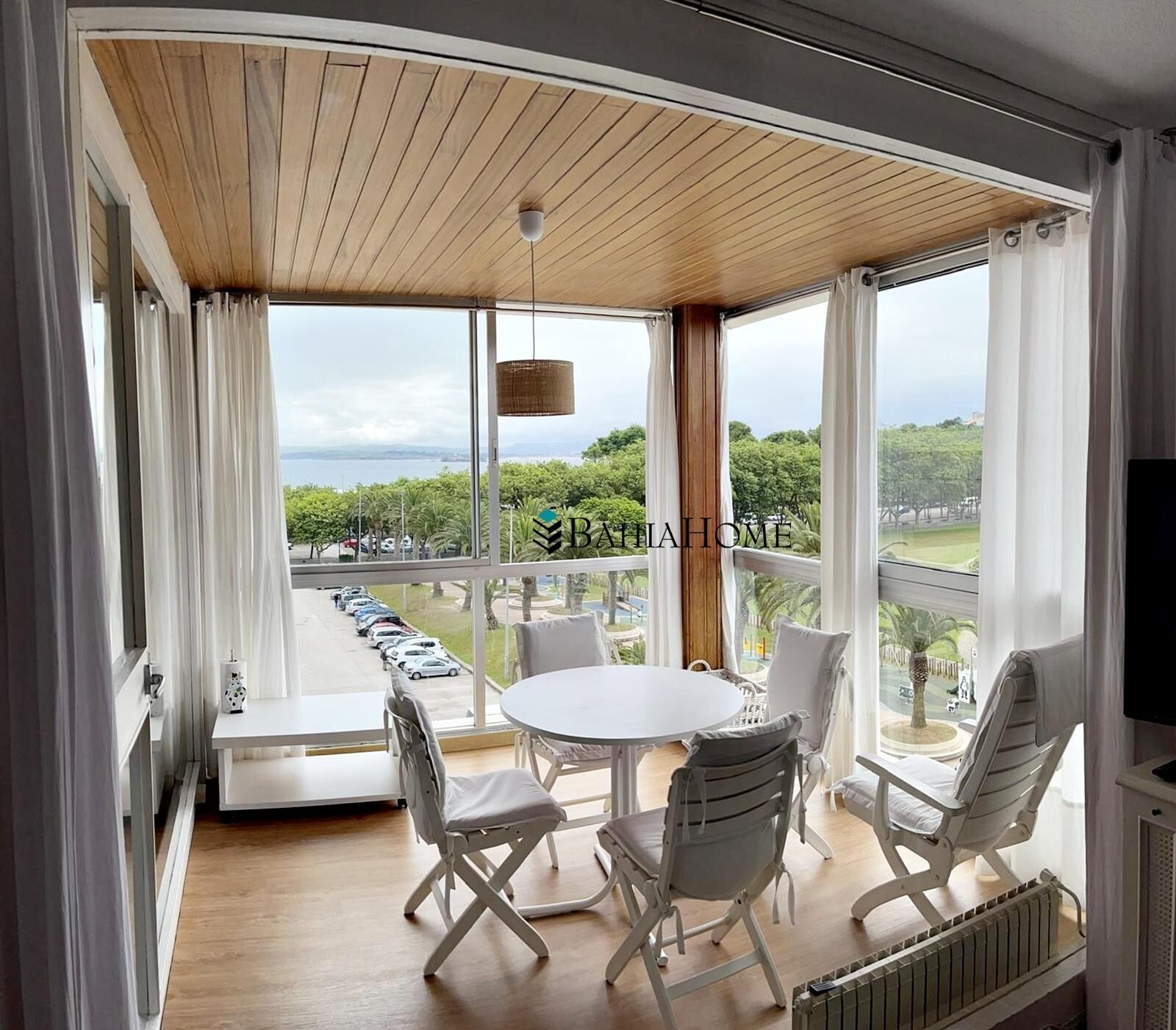 Balcony of Flat to rent in Santander  with Heating, Private garden and Parquet flooring