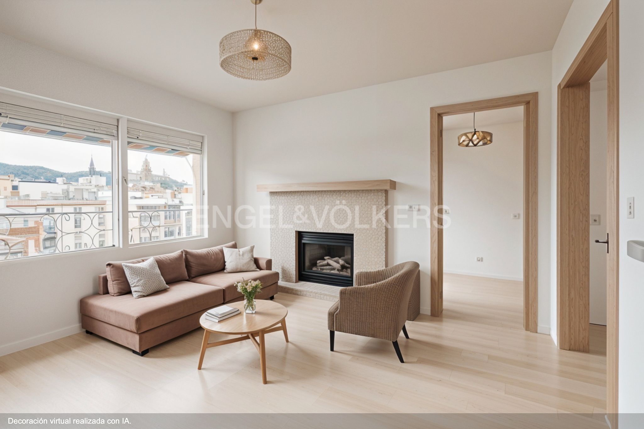 Sala d'estar de Apartament en venda en  Barcelona Capital amb Calefacció, Terrassa i Balcó