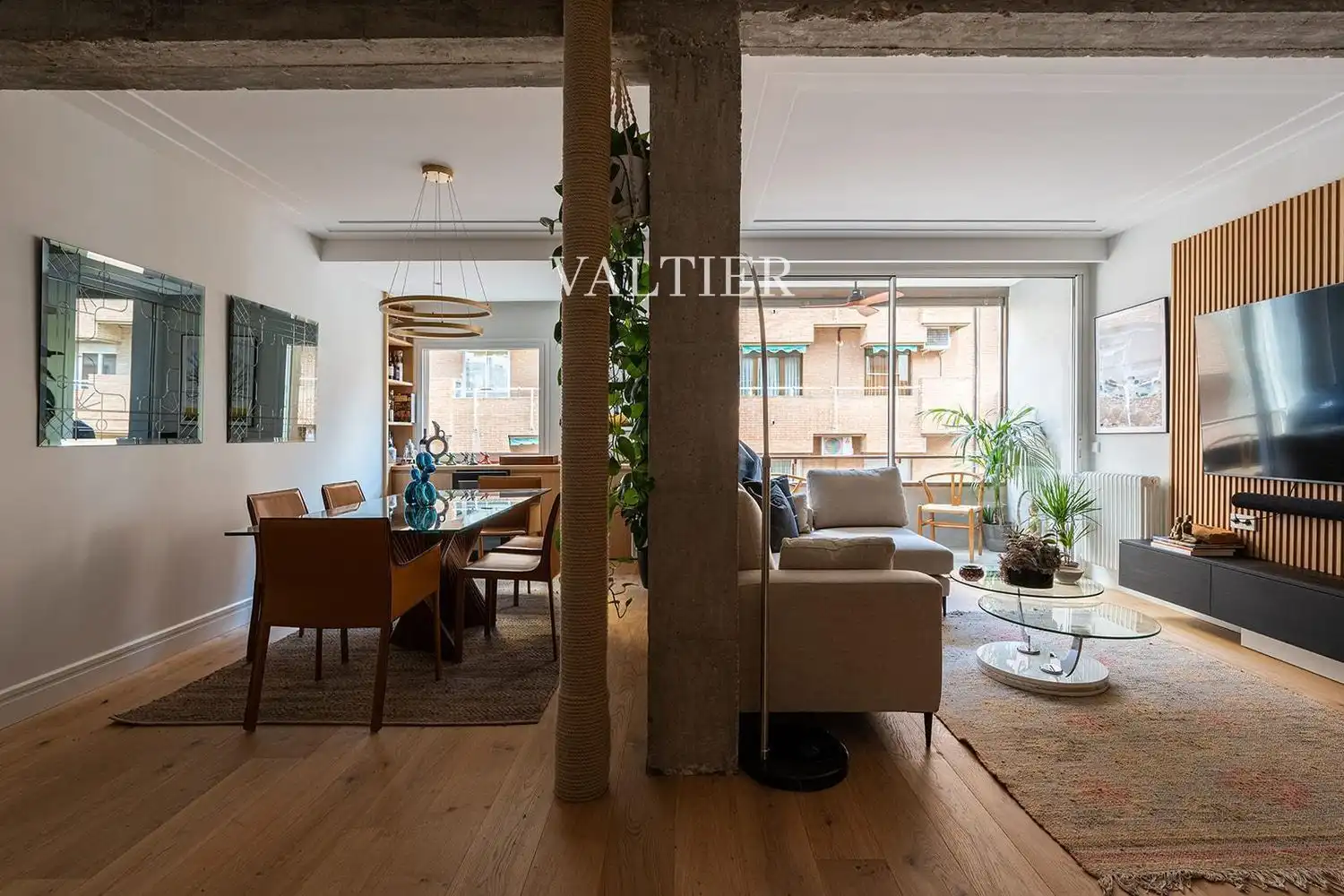 Wohnzimmer von Wohnung zur Miete in  Madrid Capital mit Klimaanlage, Heizung und Terrasse