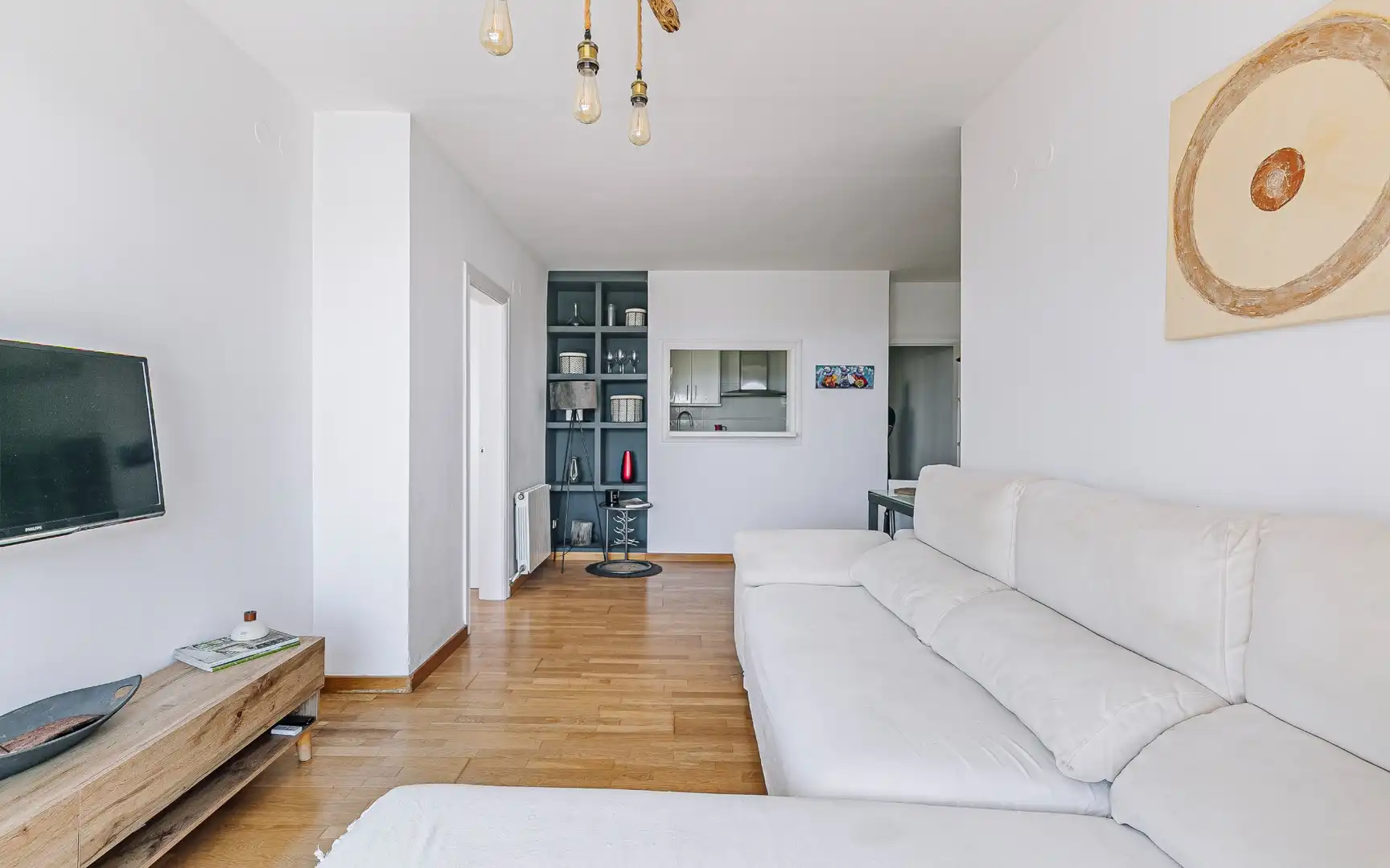 Wohnzimmer von Dachboden zum Verkauf in Barcelona mit Klimaanlage, Terrasse und Möbliert