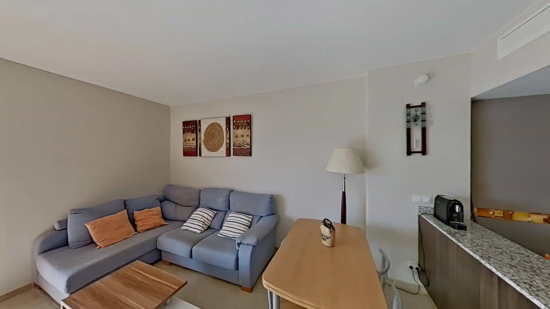 Sala de estar de Apartamento en venta en Roses con Aire acondicionado, Calefacción y Terraza