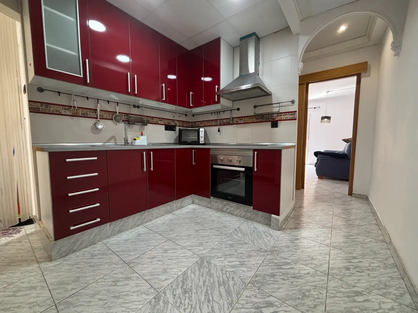 Küche von Wohnung zum Verkauf in Castellón de la Plana / Castelló de la Plana mit Abstellraum, Möbliert und Ofen