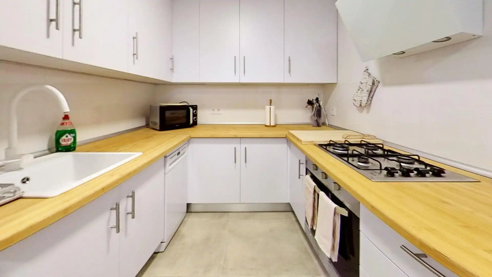 Küche von Wohnung zur Miete in Valencia mit Terrasse, Möbliert und Balkon