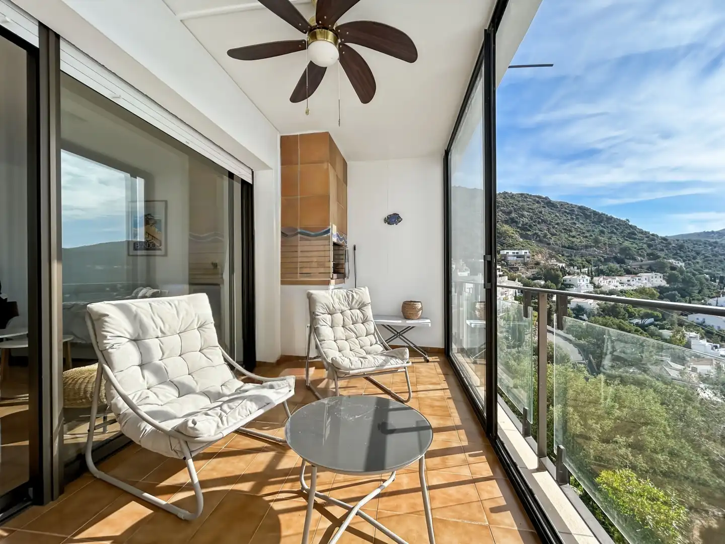 Balcony of Duplexes for sale in Roses  with Air Conditioner and Heating