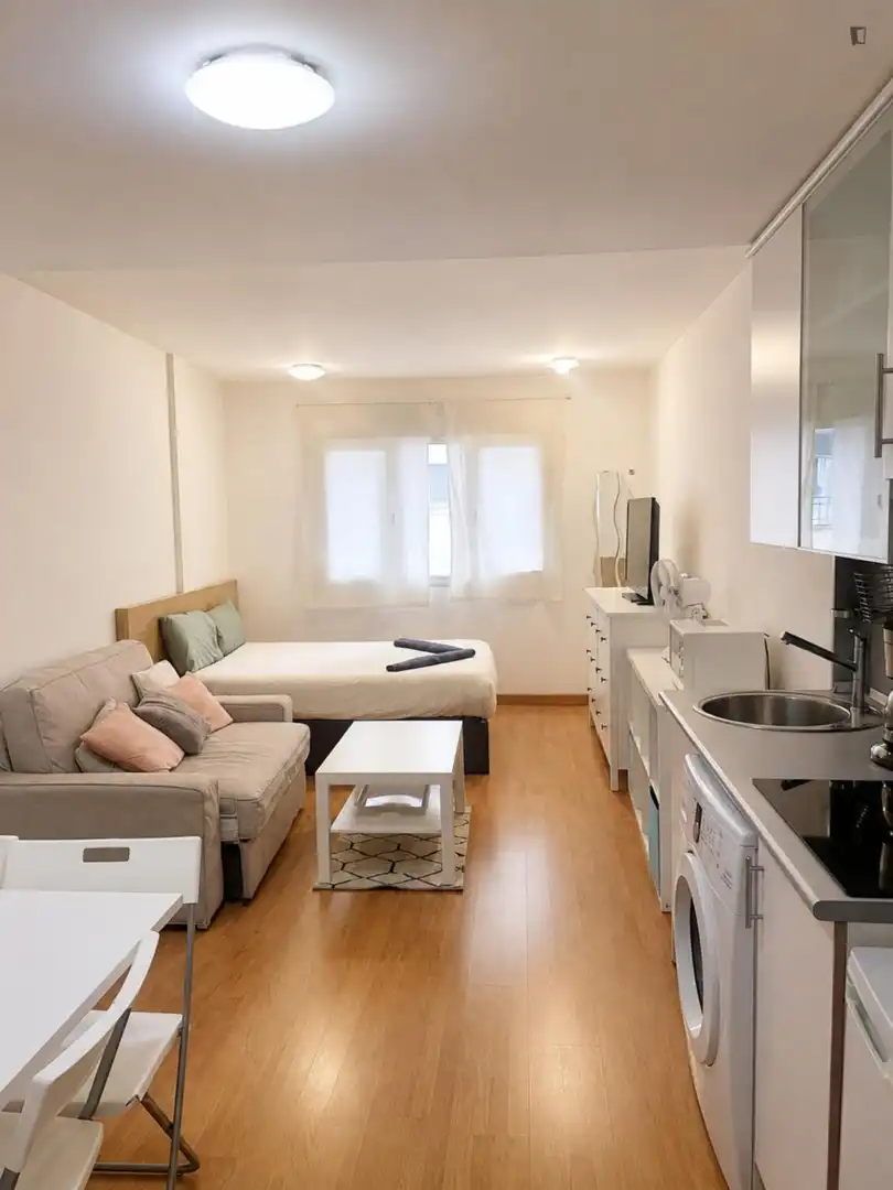 Habitación de Estudio de alquiler en Madrid con Aire acondicionado, Amueblado y Horno