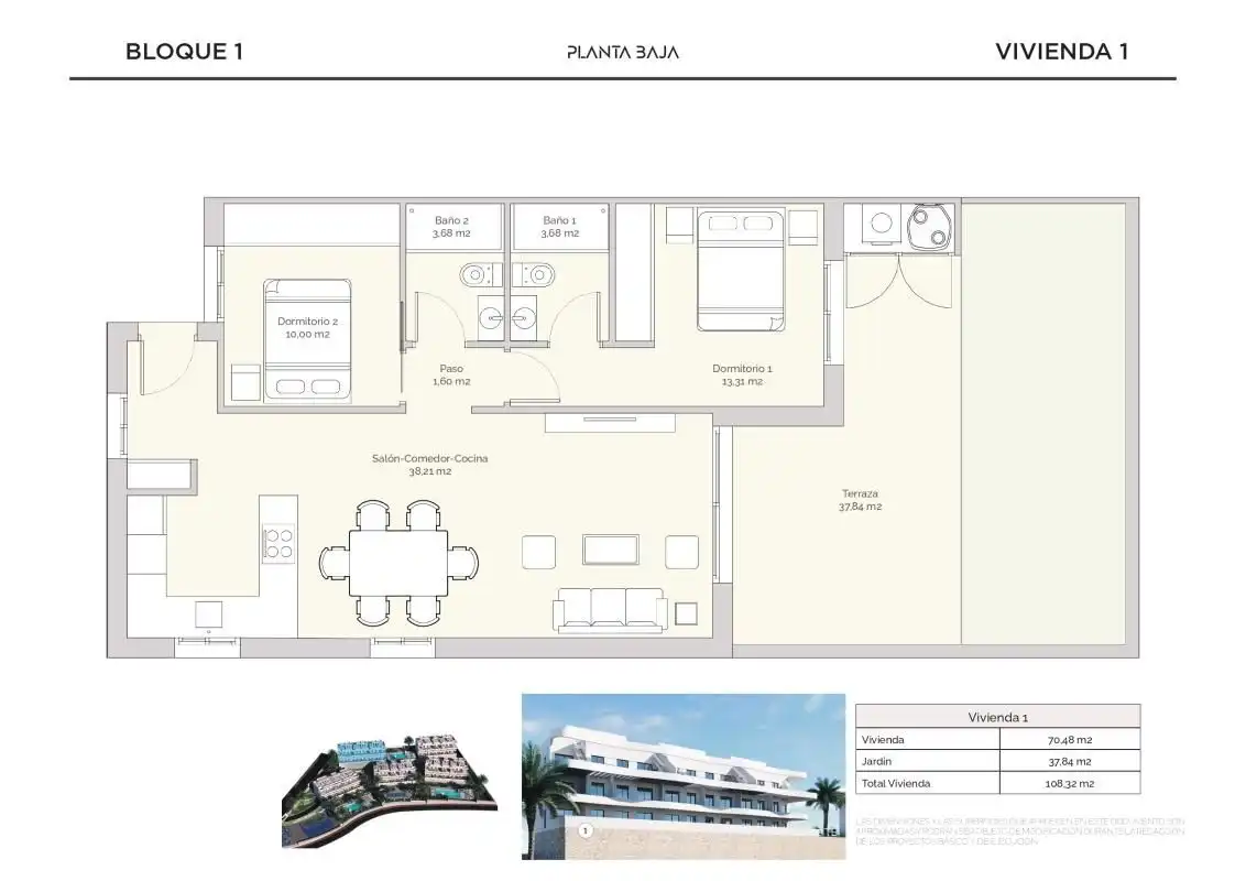 Appartement compact avec piscine à vendre à Balcón de Finestrat - Terra Marina, imagen 6