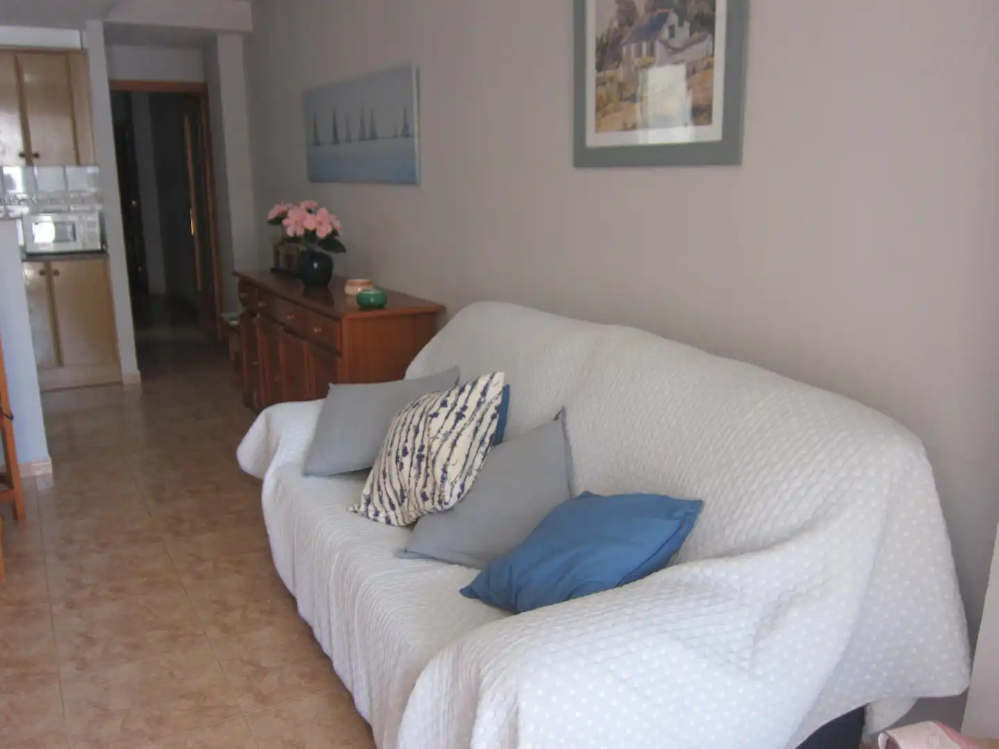 Sala de estar de Apartamento en venta en Moncofa con Calefacción, Terraza y Amueblado