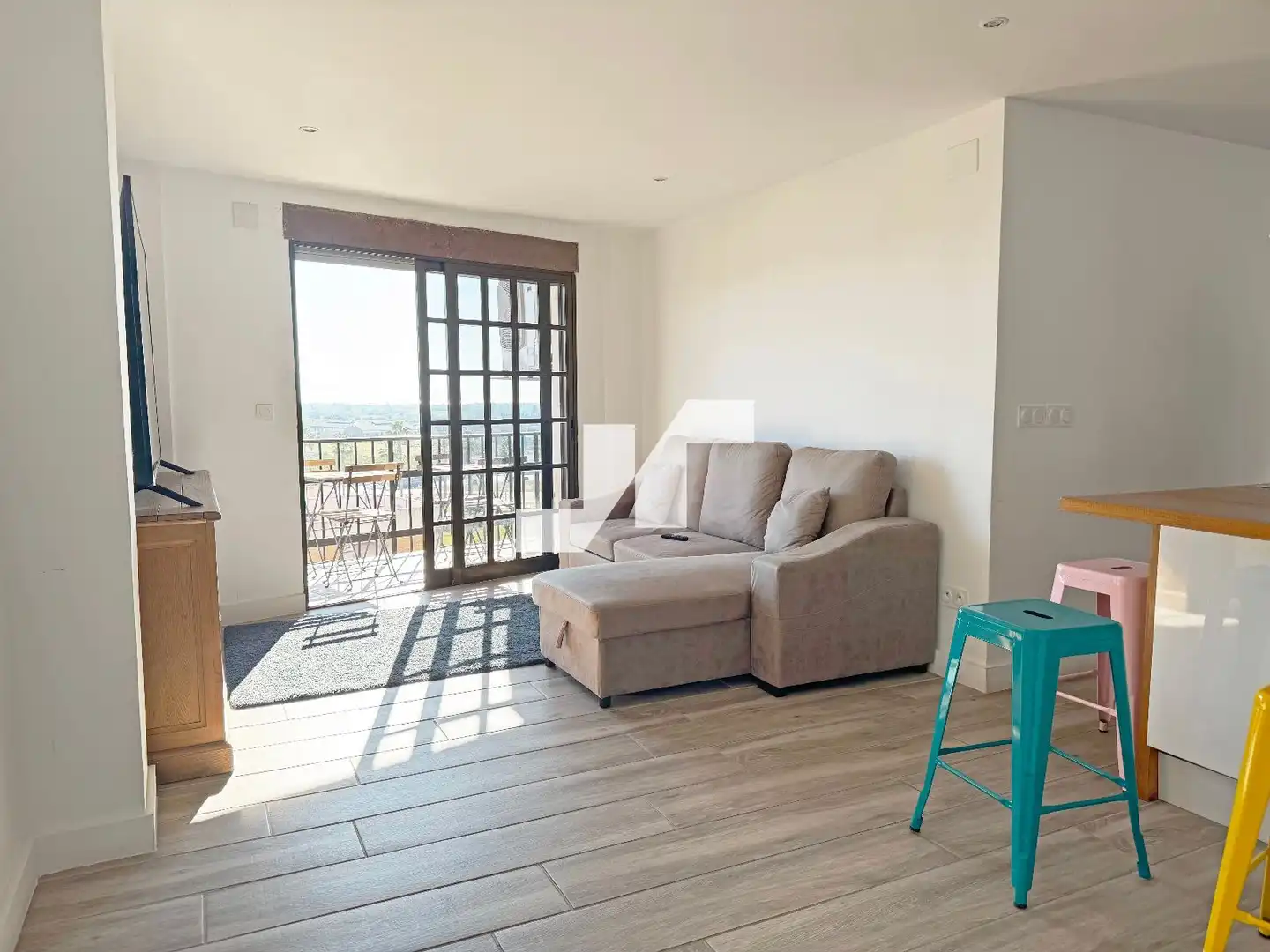Living room of Flat for sale in Burriana / Borriana  with Air Conditioner, Heating and Terrace