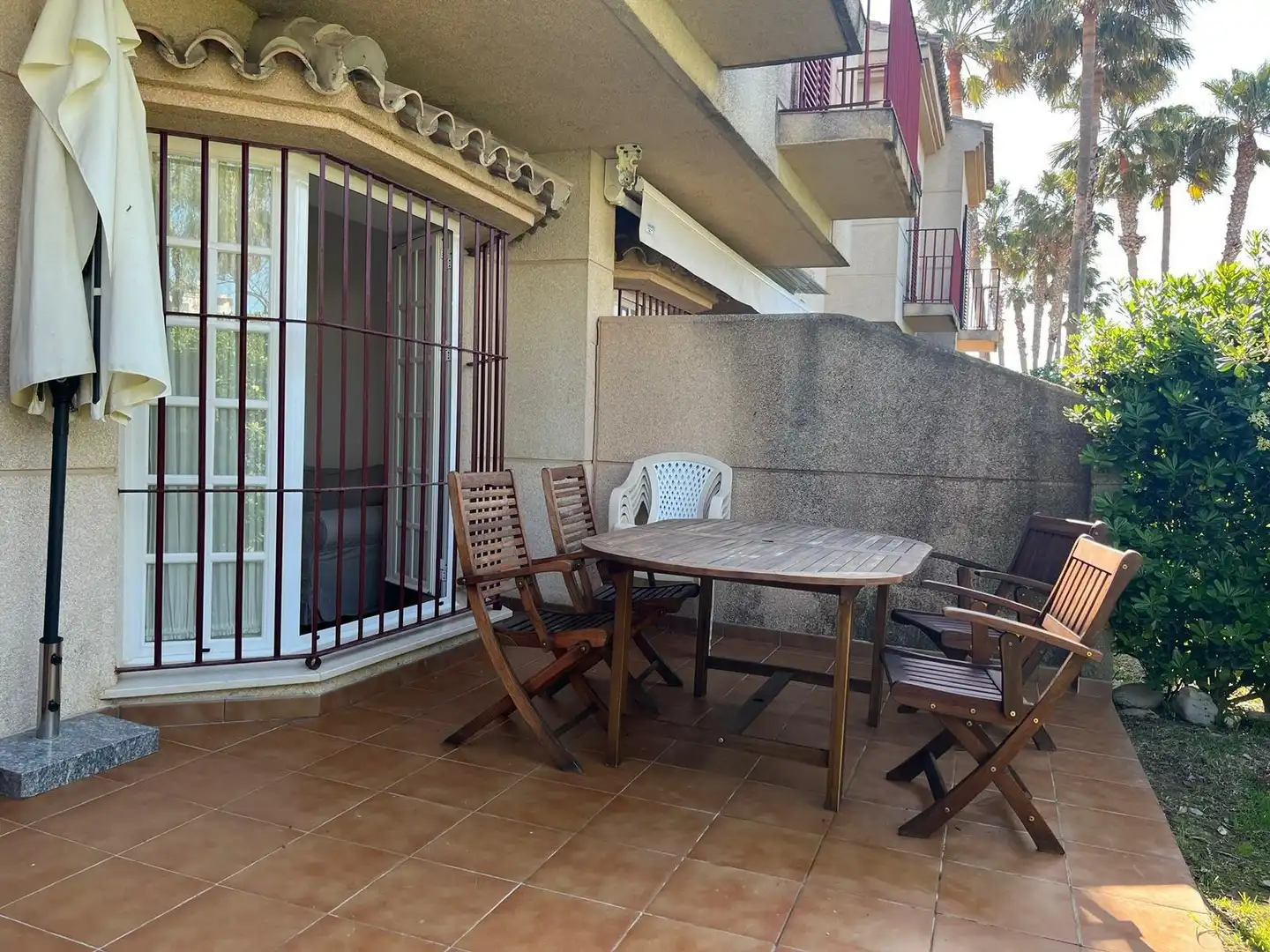 Terraza de Apartamento de alquiler en Rota con Jardín privado, Terraza y Amueblado