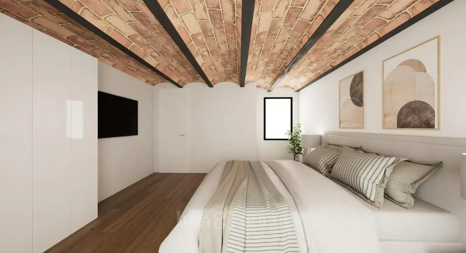 Bedroom of Duplexes for sale in Barcelona  with Air Conditioner, Heating and Private garden