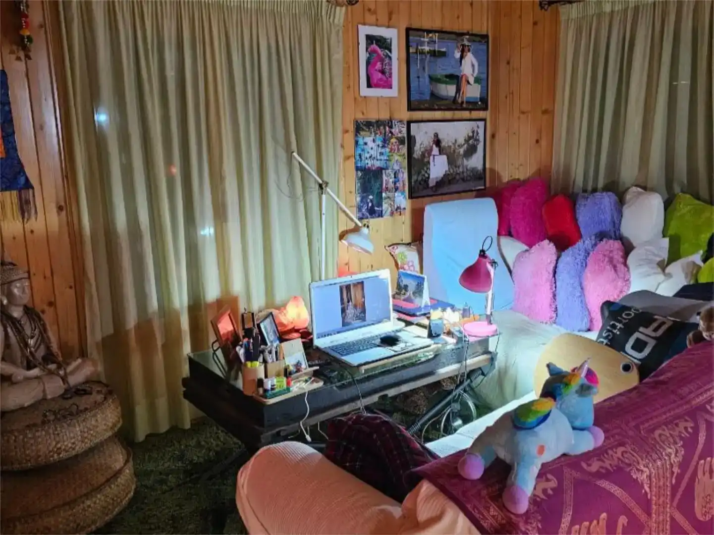Bedroom of Flat for rent in Torrox  with Air Conditioner, Private garden and Parquet flooring
