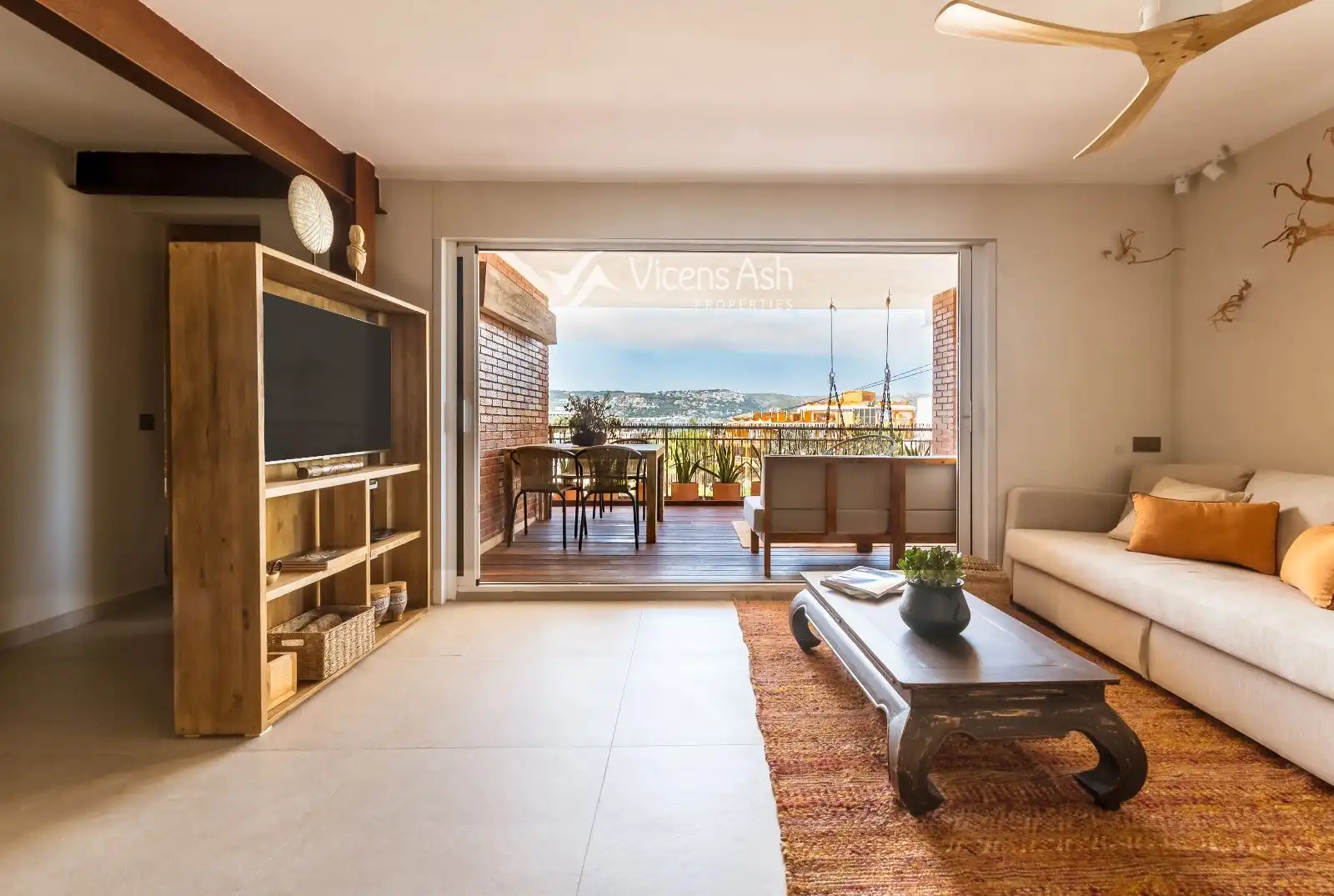 Living room of Apartments for sale in Jávea / Xàbia  with Air Conditioner, Terrace and Furnished